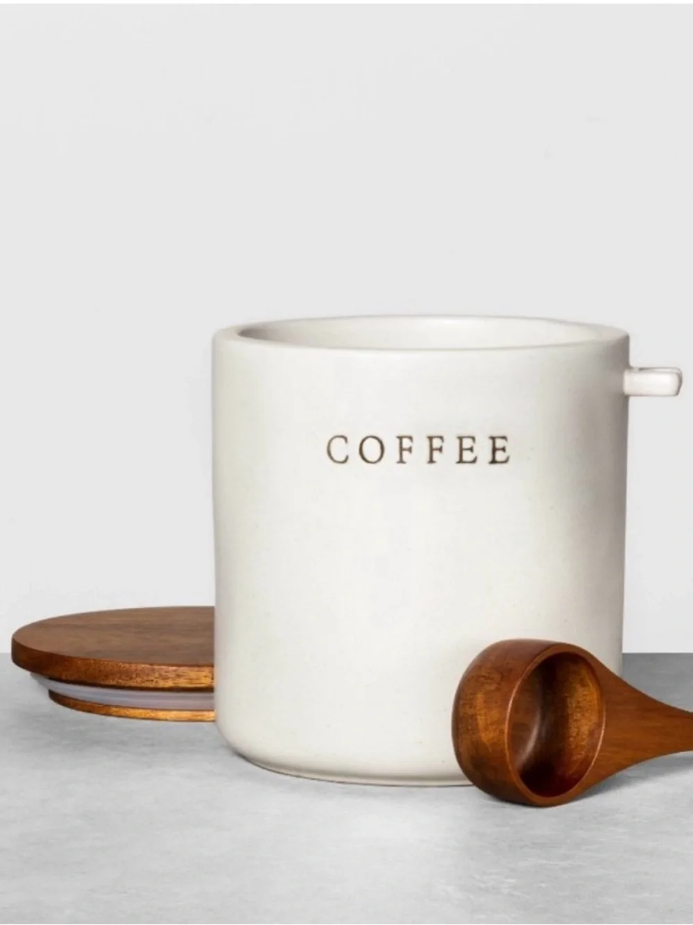 Hearth & Hand with Magnolia Stoneware Coffee Canister with Lid, Matte Finish